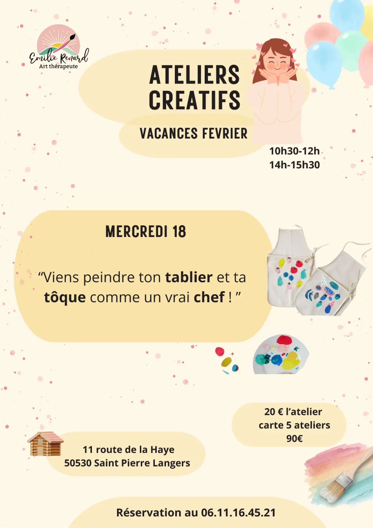 Ateliers créatifs : réalisation d'un tablier et d'une tôque de cuisinier