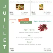 Ateliers culinaires juillet à Bio d'Ici