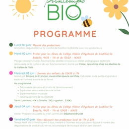 Ateliers culinaires juillet à Bio d'Ici