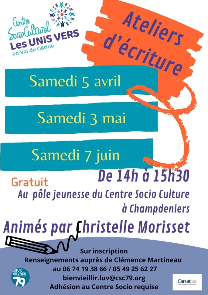 Ateliers d'écriture avec le CSC