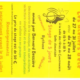 Ateliers d'été de la chorale