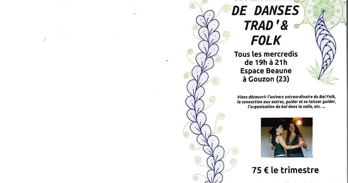 Ateliers de Danses Trad' & Folk