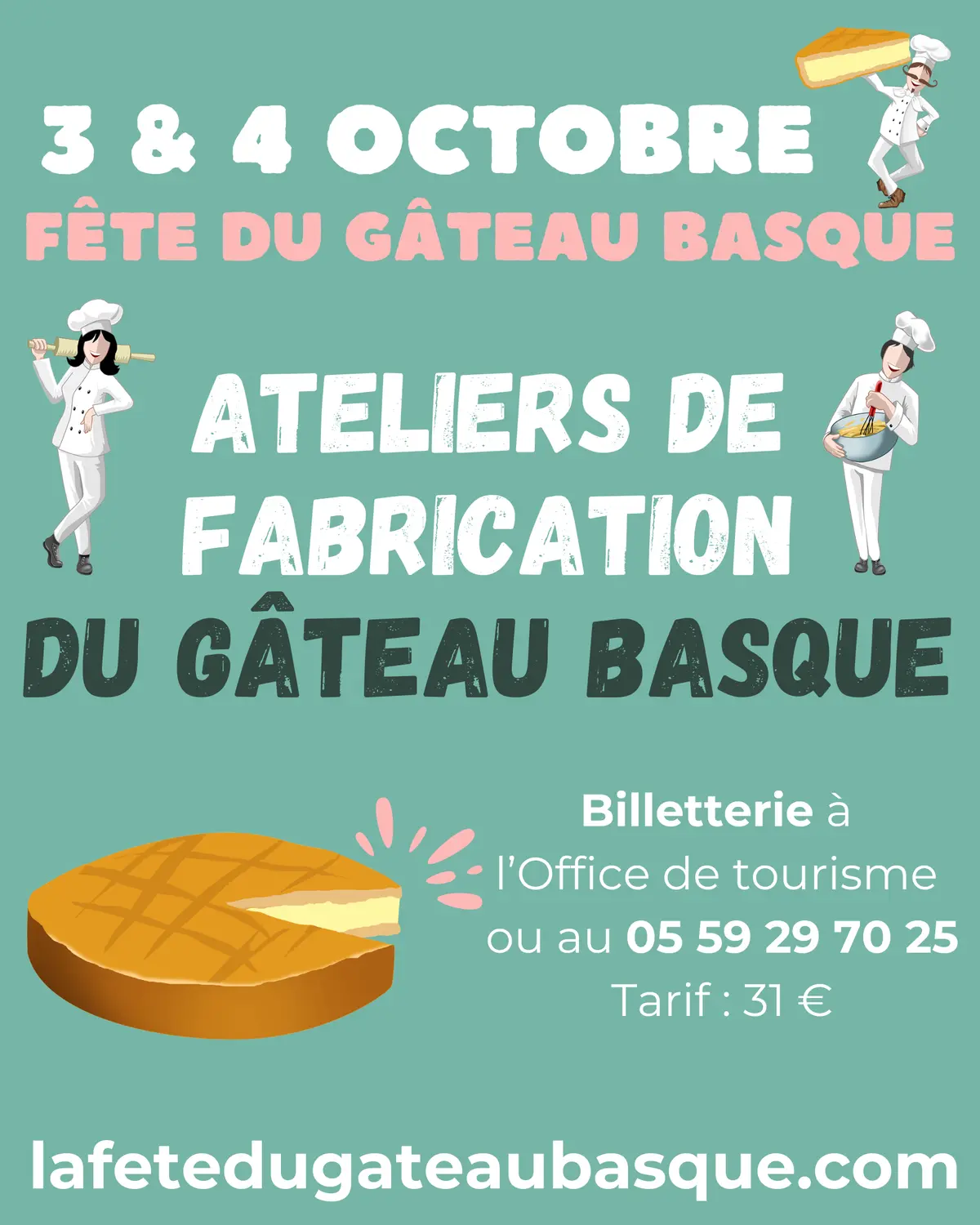 Ateliers de fabrication de gâteau basque