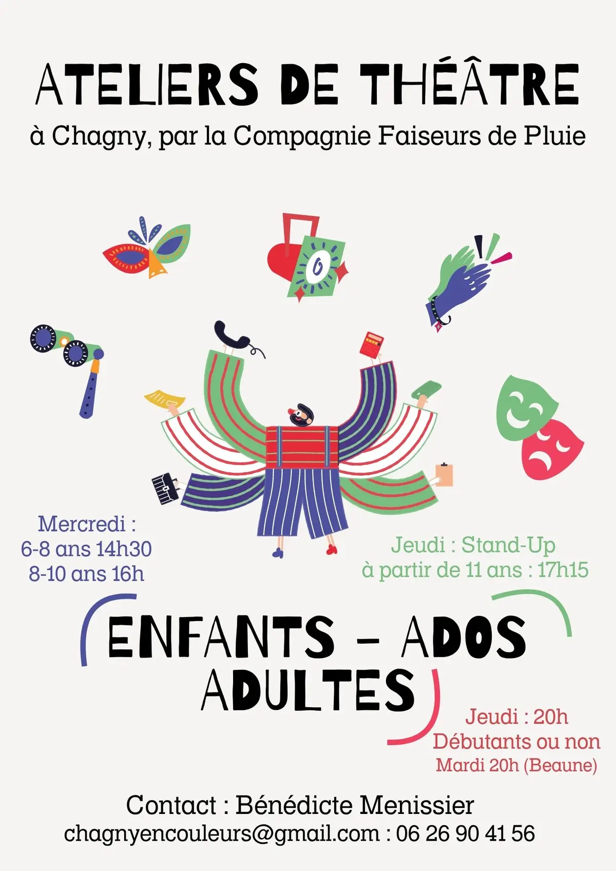 ATELIERS DE THEÂTRE - saison 2026-2027