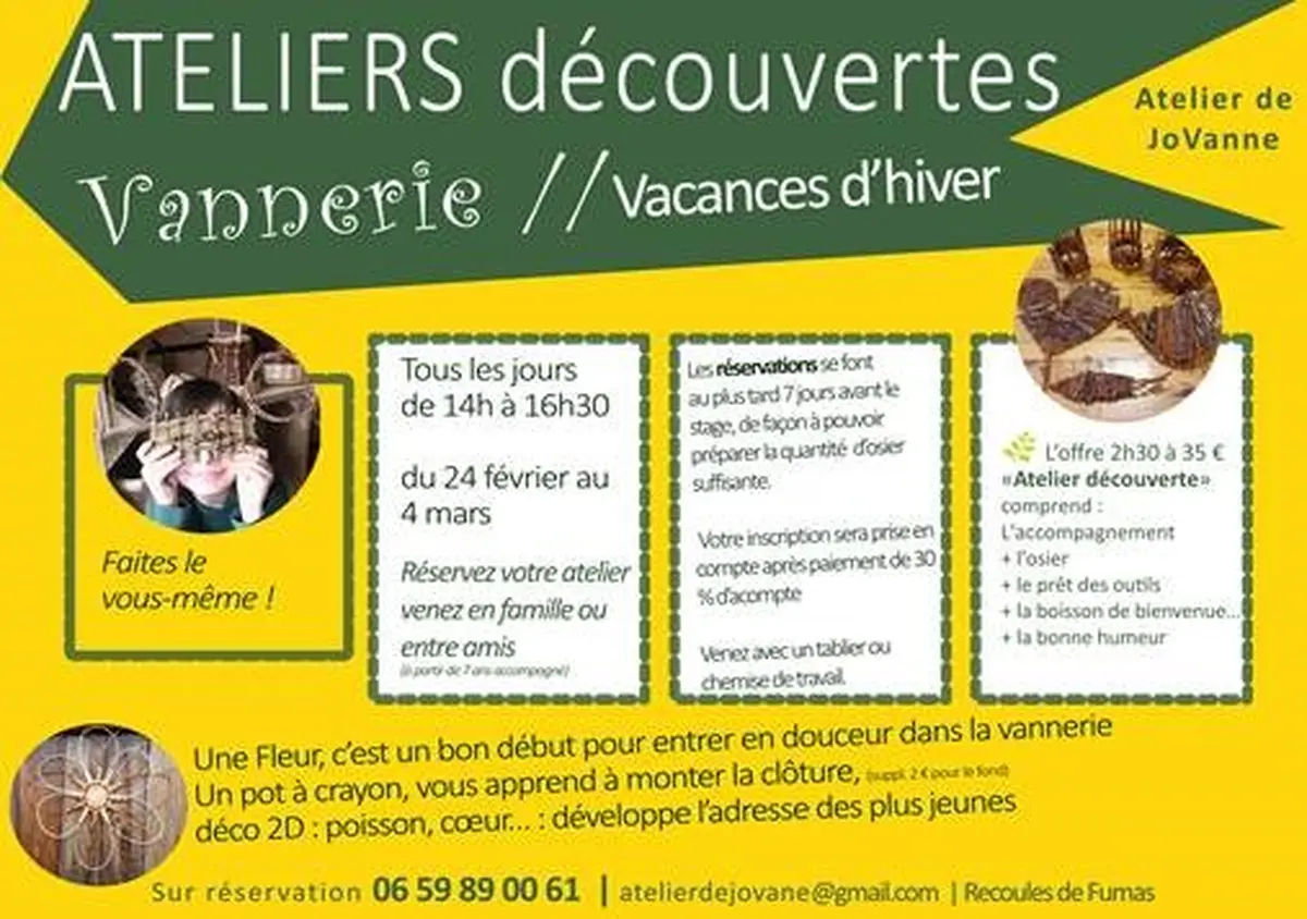 Ateliers Découvertes Vannerie