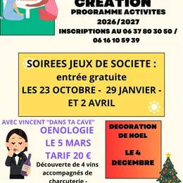 ATELIERS DU FIL DE LA CREATION - Soirée Jeux de Société