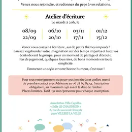 Ateliers écriture