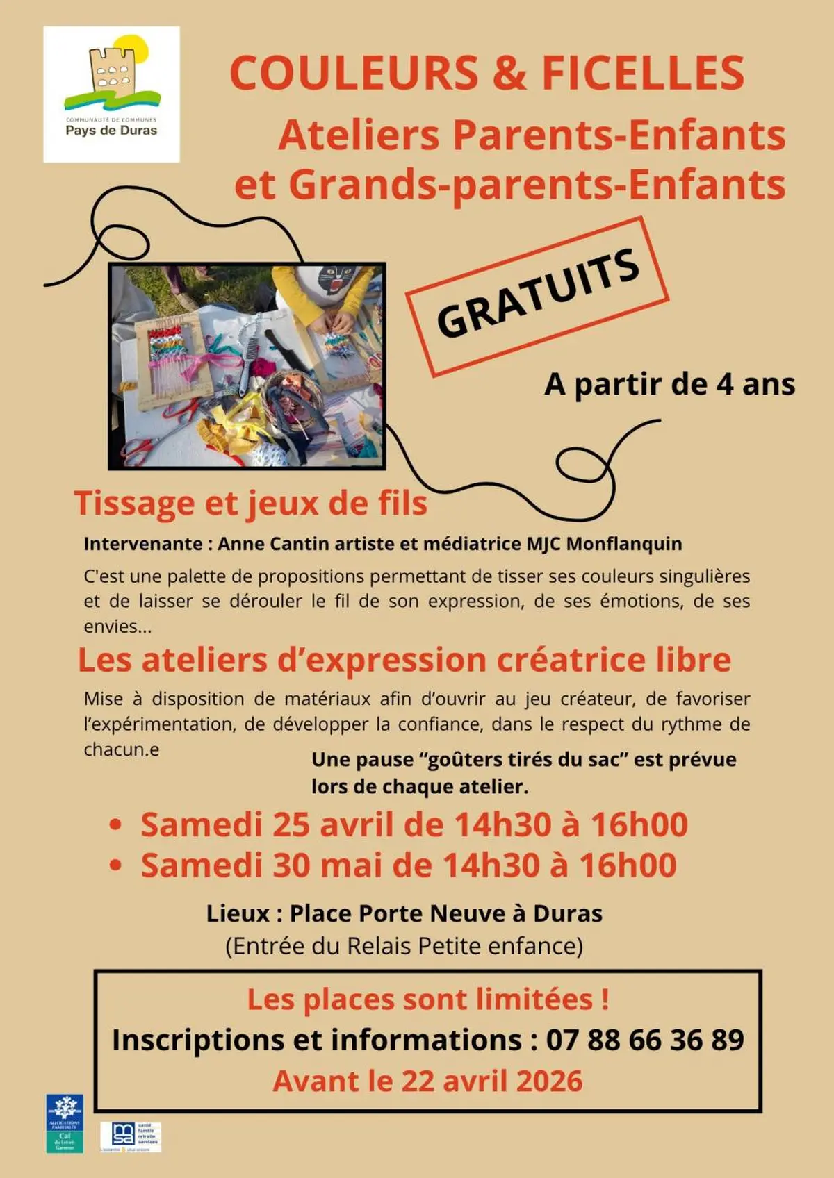 Ateliers Familles Couleurs et Ficelles