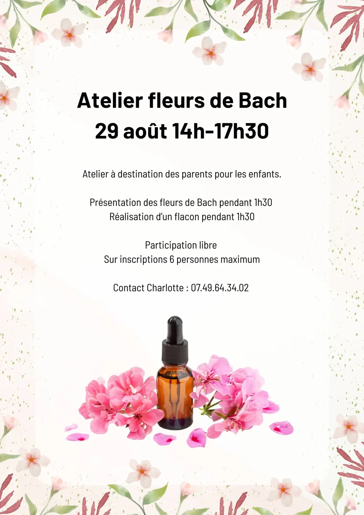 Ateliers fleurs de Bach