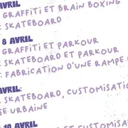 Ateliers graffiti ou parkour