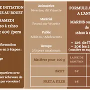 Ateliers initiation de filage au rouet - 2 formules