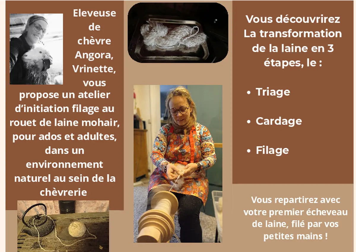 Ateliers initiation de filage au rouet - 2 formules