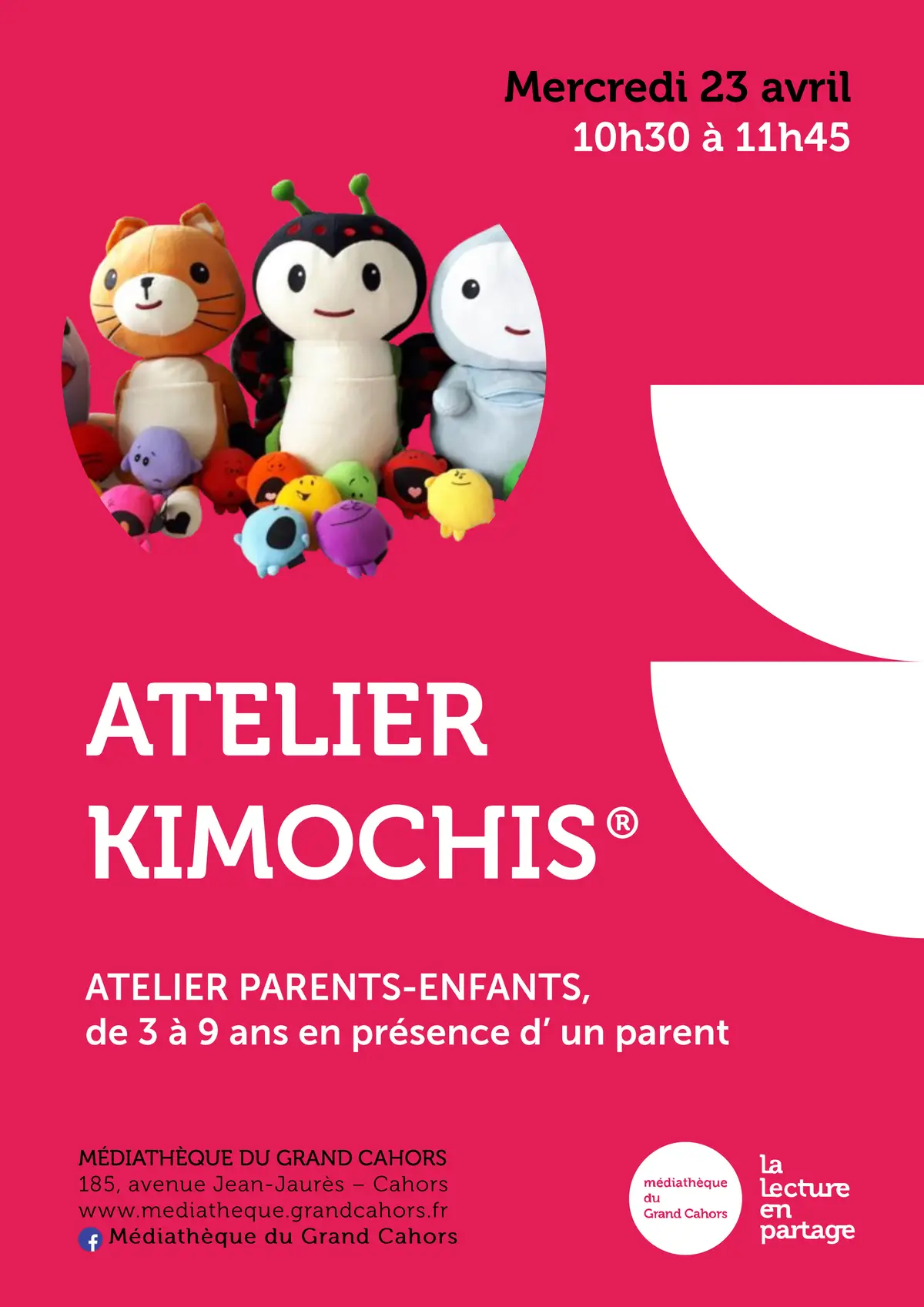 Ateliers Kimochis à la Médiathèque de Cahors