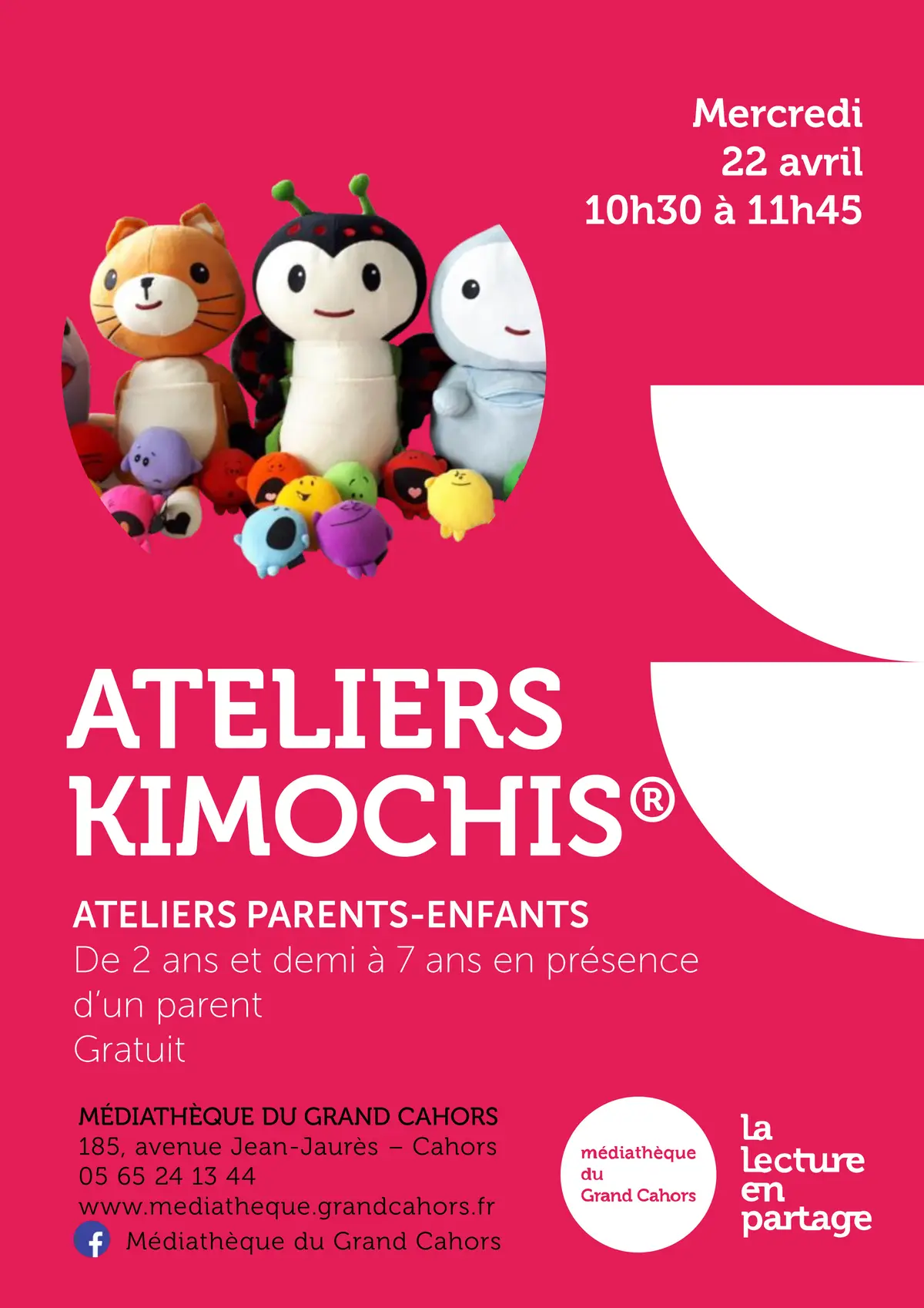 Ateliers Kimochis à la Médiathèque de Cahors