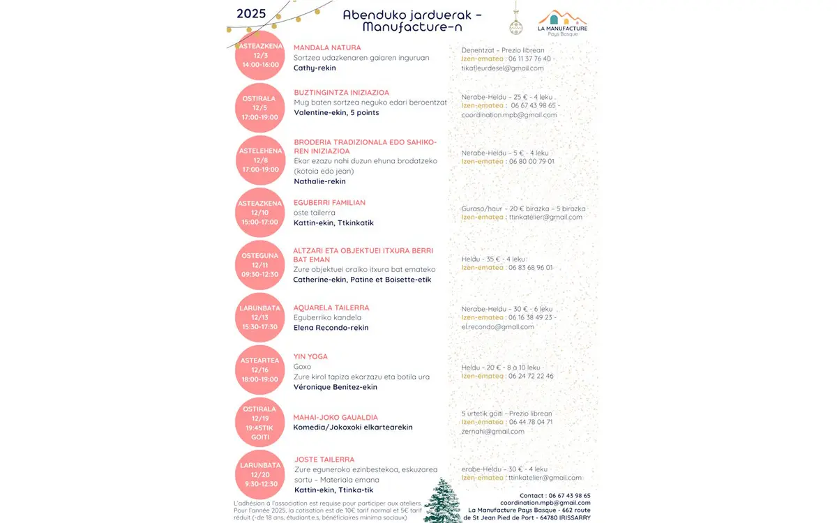 Ateliers Manufacture Pays Basque - Aquarelle : bougie de Noël