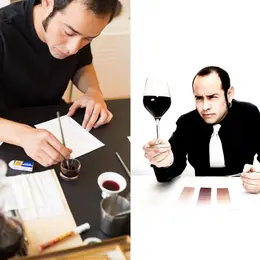 Ateliers Mauro Ceballos : peintures au vin rouge