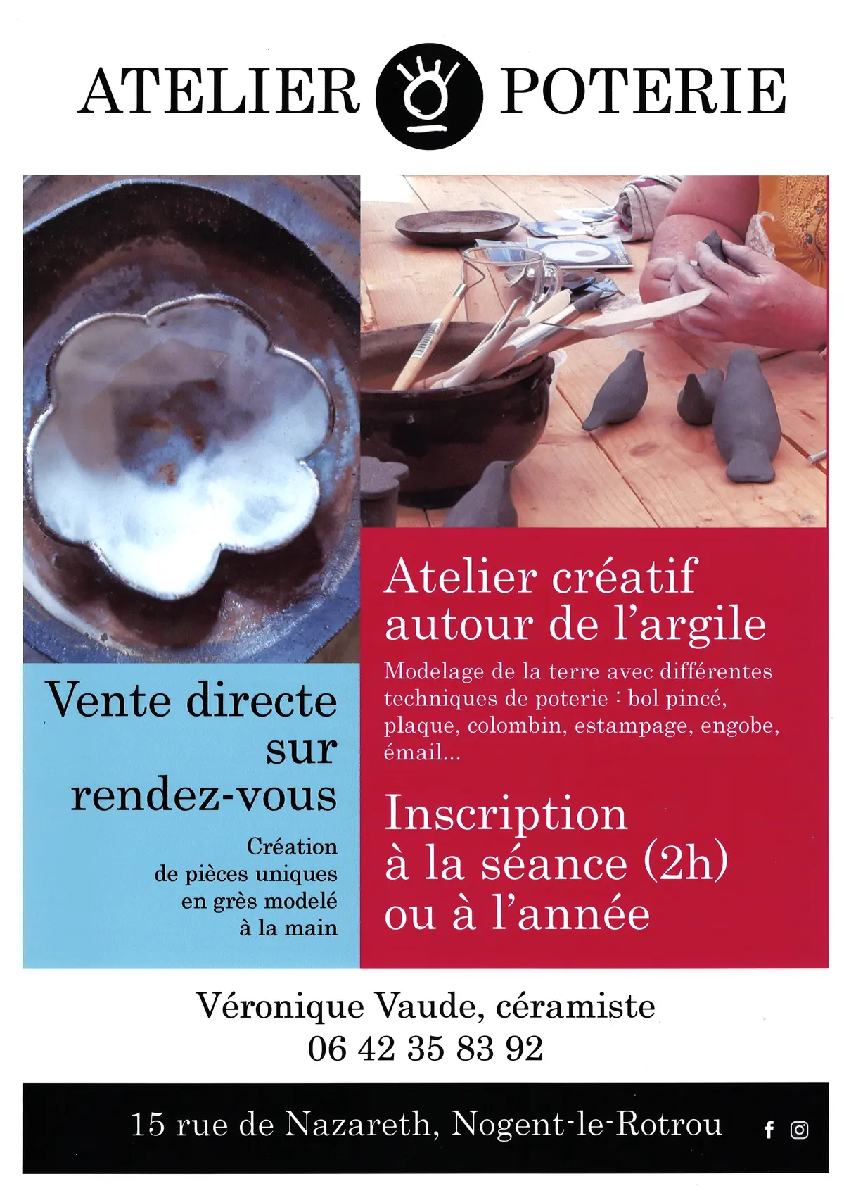 Ateliers modelage par Véronique Vaude