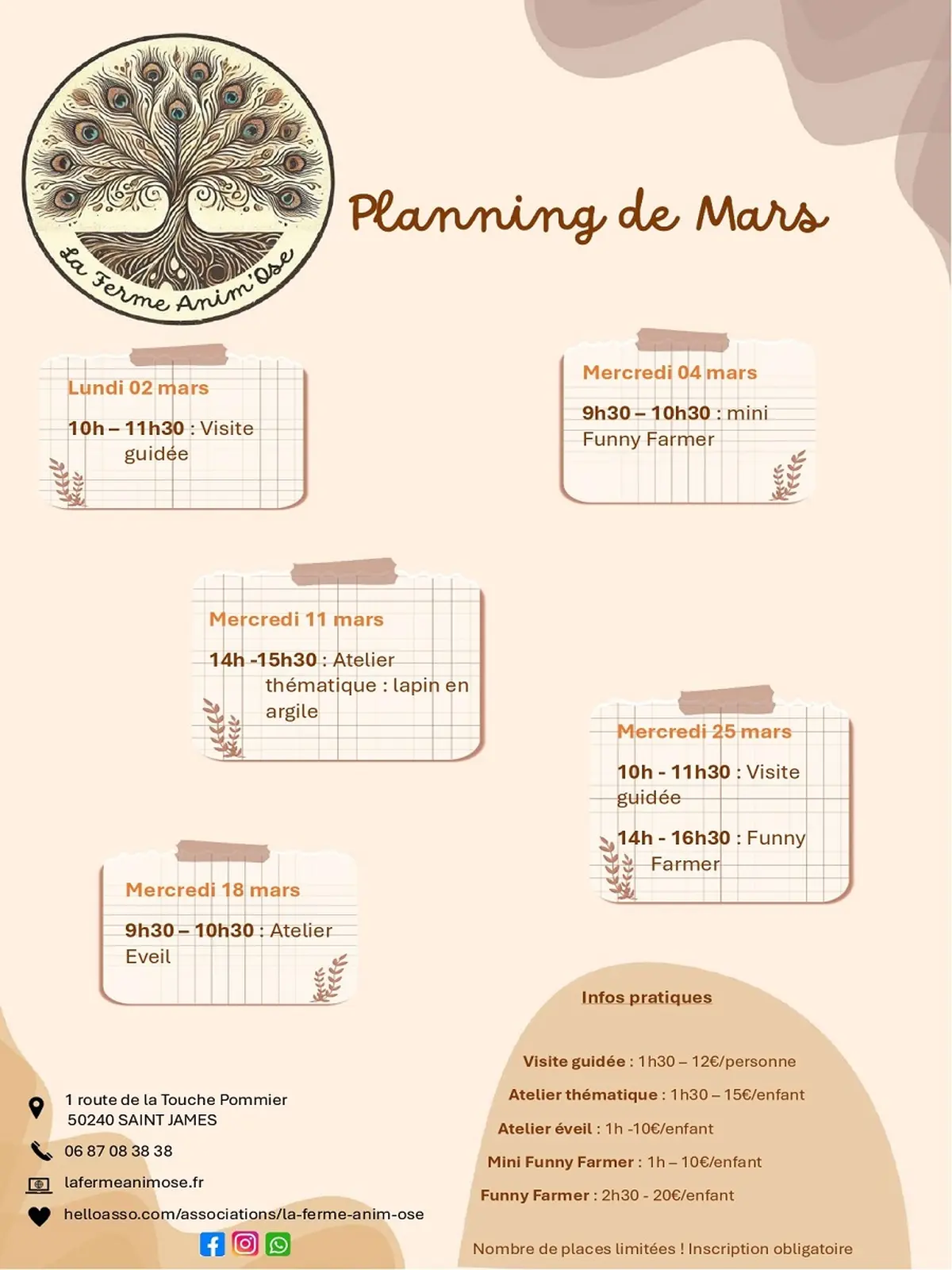 Ateliers pédagogiques à la ferme