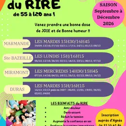 Ateliers séniors - Yoga du rire