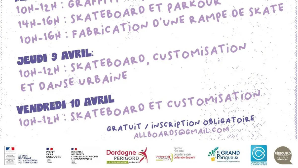 Ateliers skateboard ou customisation