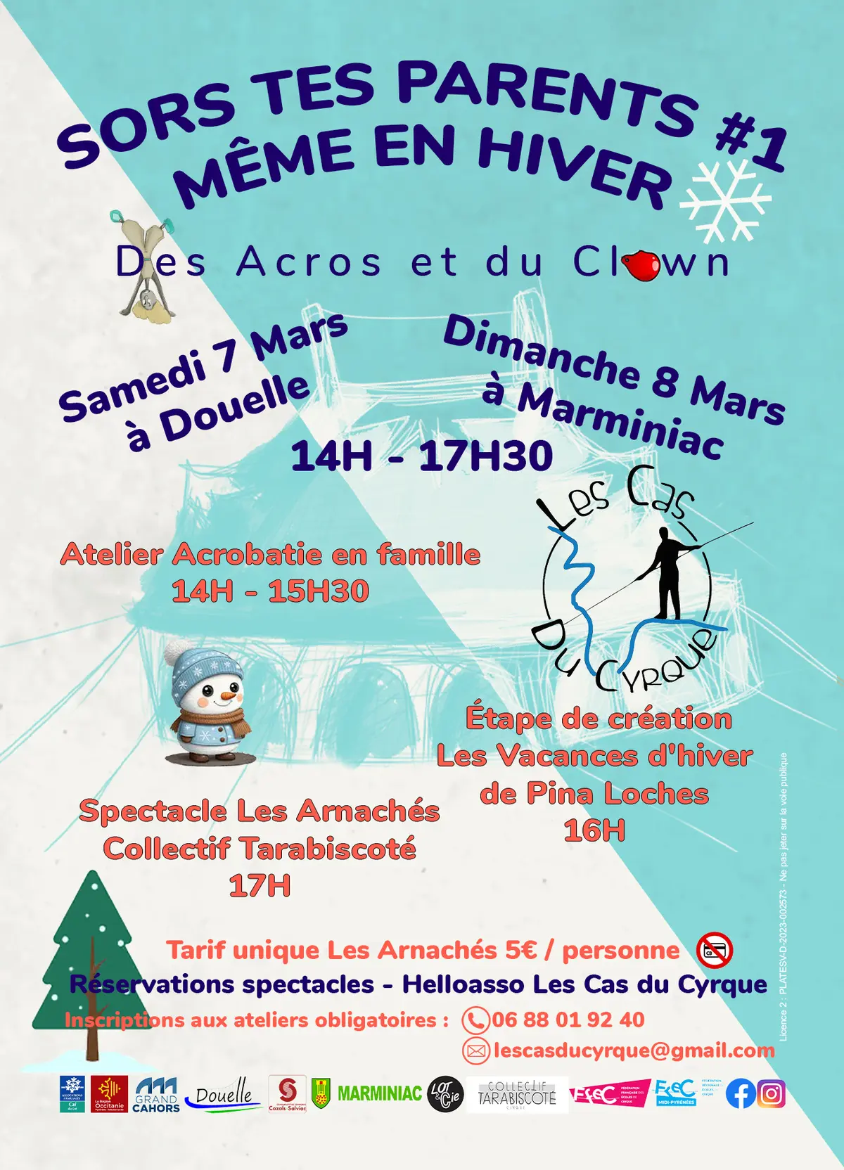 Ateliers/spectacles : Sors tes parents Même en hiver