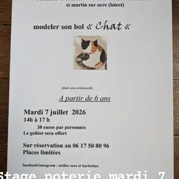 Atellier Poterie : Modeler son bol Chat