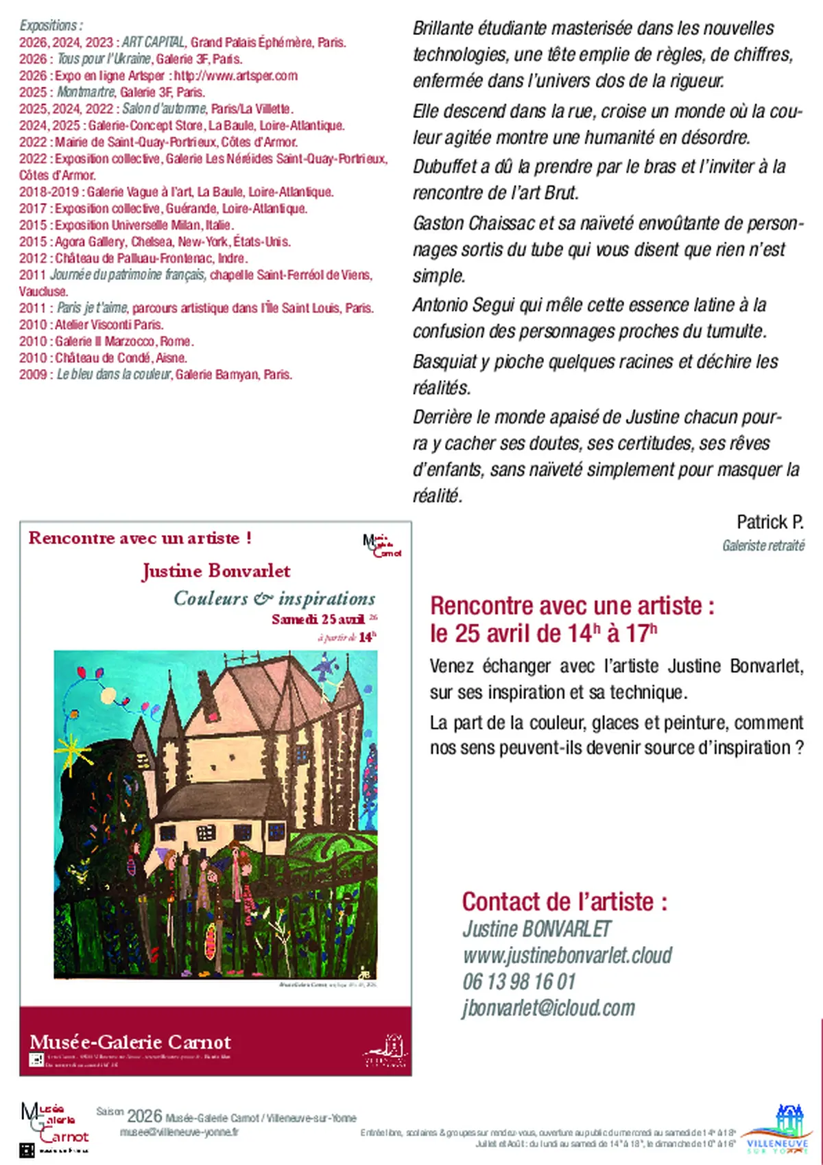 Au fil de l’Yonne par Justine Bonvarlet