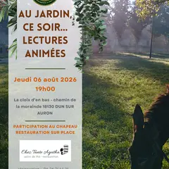 Au Jardin, ce soir... Lectures animées