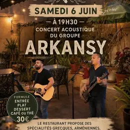 Au p'tit Bonheur : Concert acoustique du groupe ARKANSY