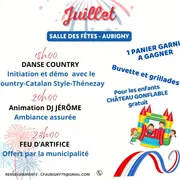 Aubigny : Fête du village ! feu d’artifice, musique, danse country