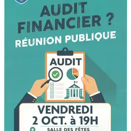 Audit financier ? Réunion publique