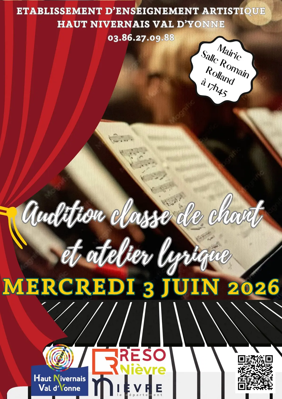 Audition classe de chant et atelier lyrique