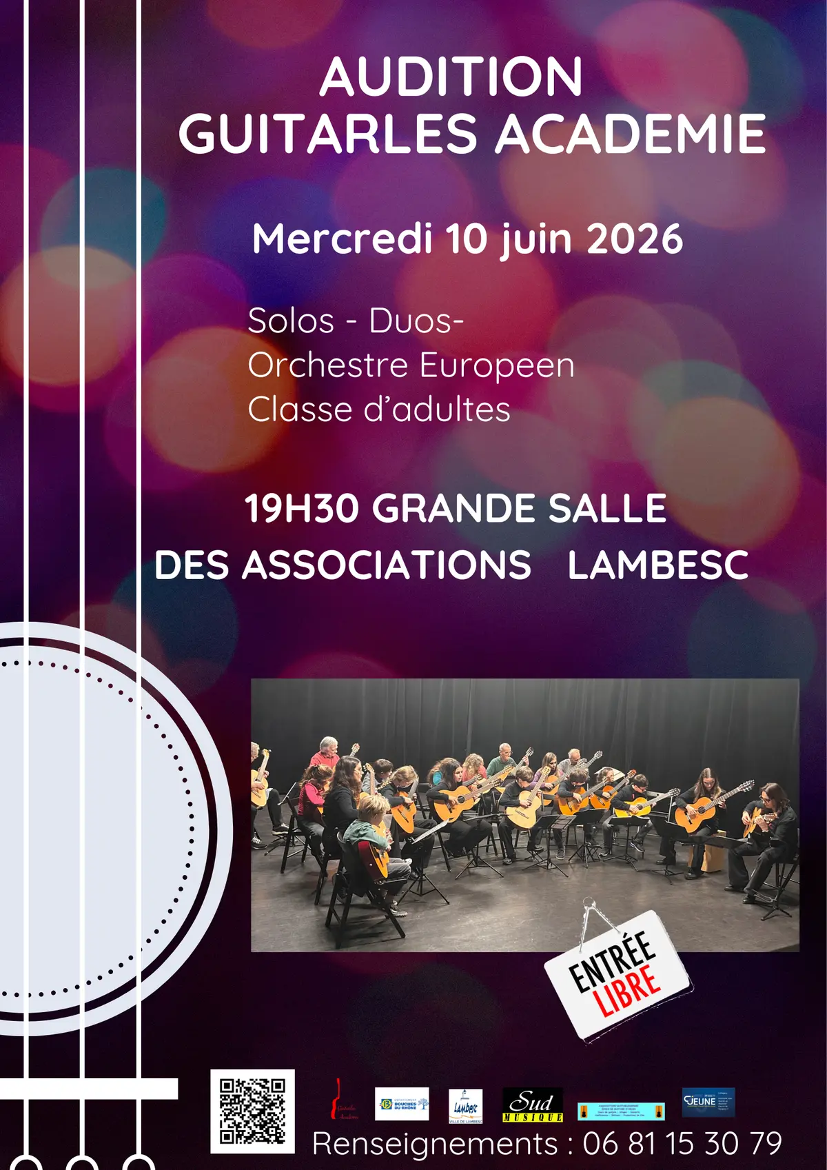 Audition de fin d'année de Guitarles Académie