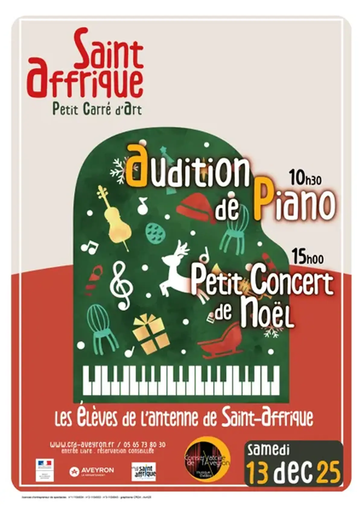 Audition de Piano  et Petit Concert de Noël