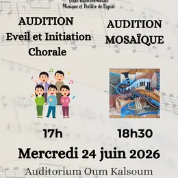 Audition éveil et initiation chorale et mosaïque à l'école de Musique de Figeac