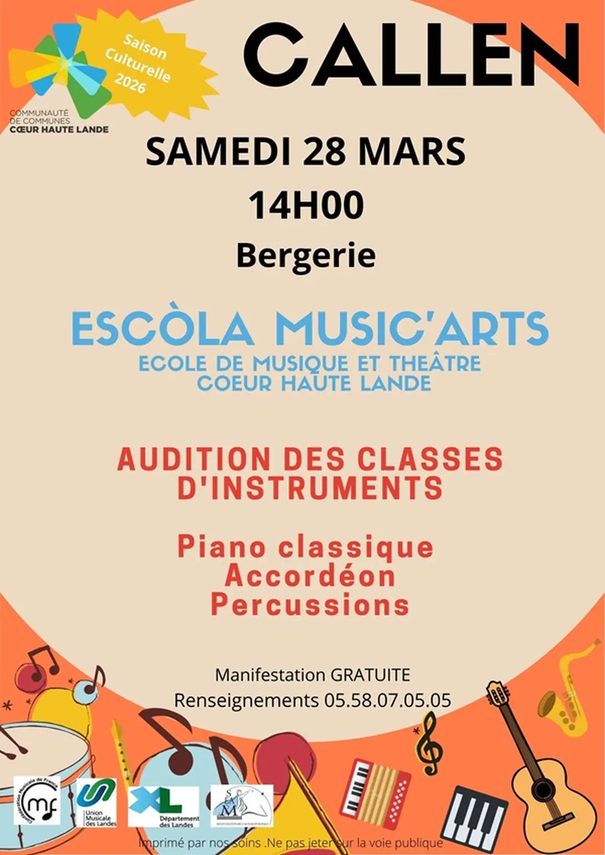 Auditions des classes de l'Escola Music'arts