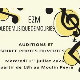 Auditions et portes ouvertes de l'École de musique de Mouriès