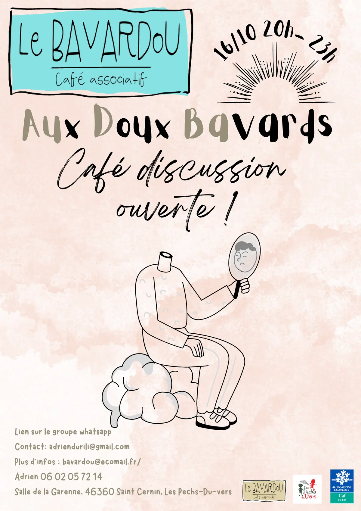 Aux Doux Bavards, café discussion