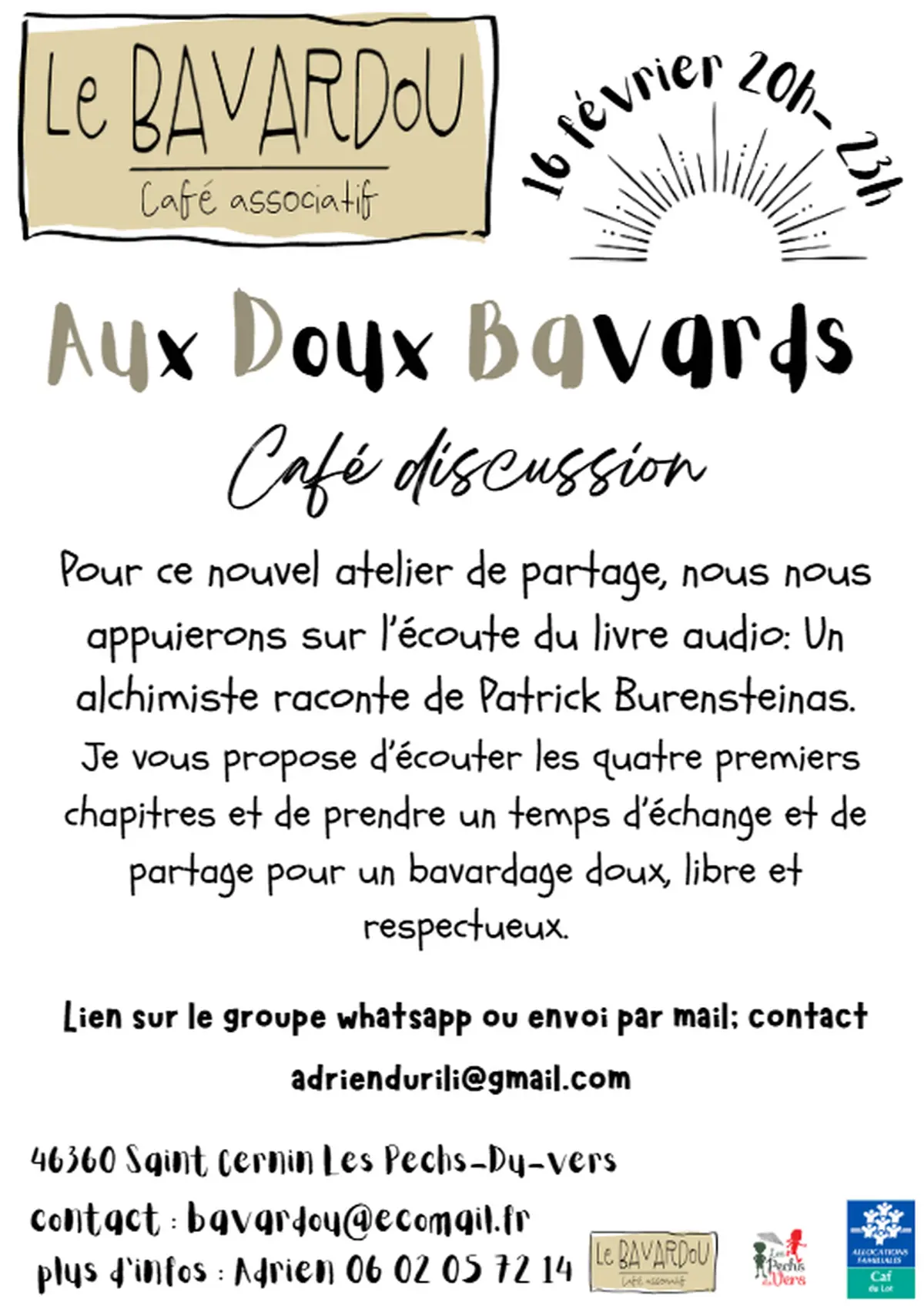 Aux Doux Bavards, café discussion