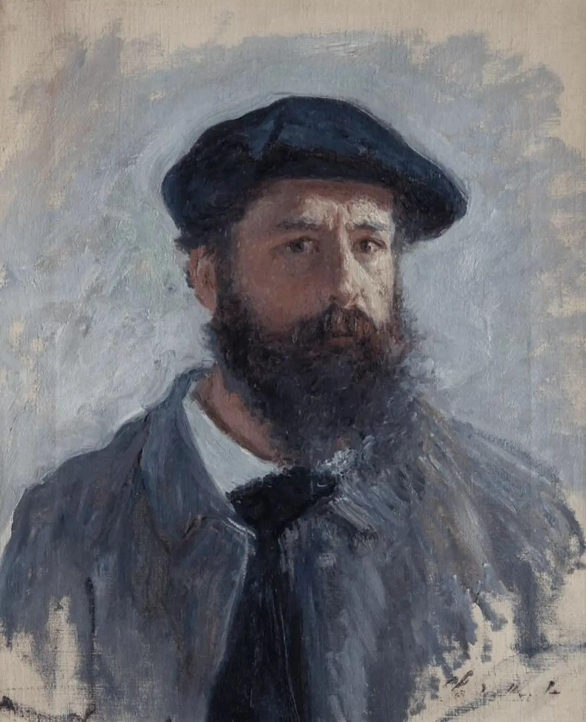Claude Monet, Autoportrait au béret, 1886, huile sur toile, 56 x 46 cm, collection particulière