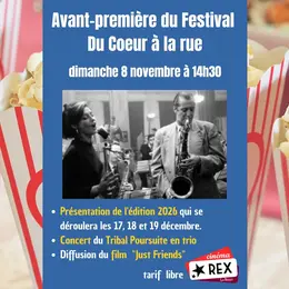 Avant première Du coeur à la rue : film et concert