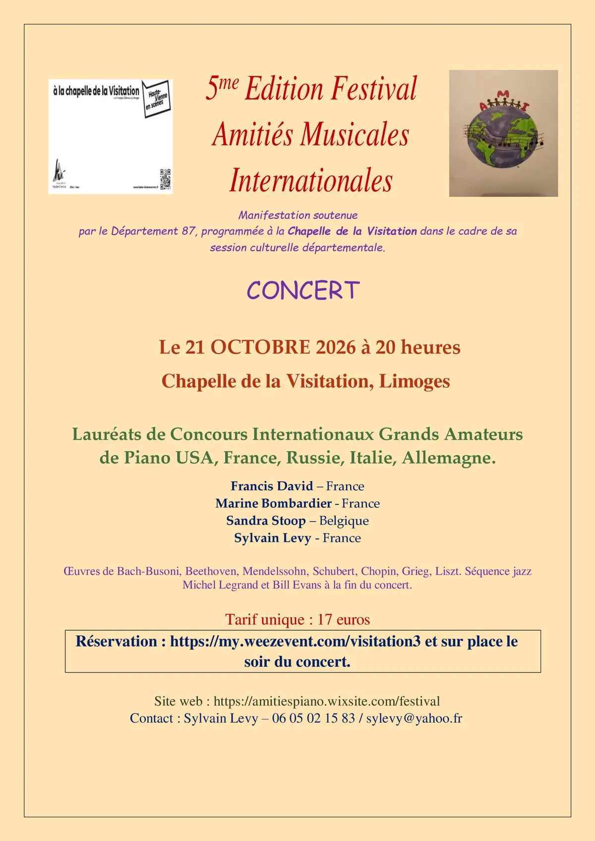 5ème édition Festival Amitiés Musicales Internationales