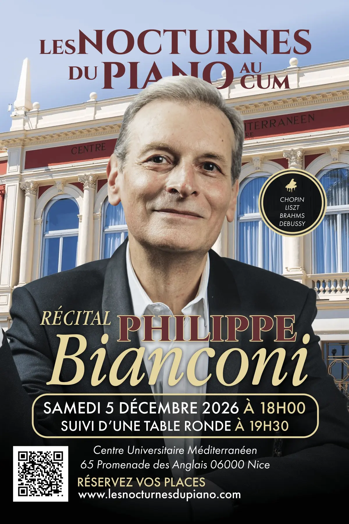 Philippe Bianconi - Les Nocturnes du piano au CUM - Nice