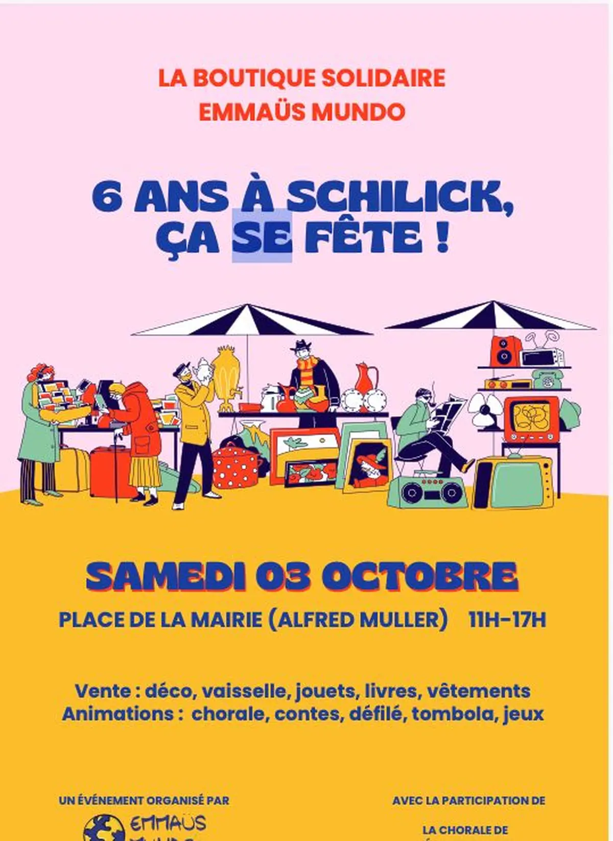  03 octobre 2026 - La Boutique Solidaire d'Emmaüs Mundo fête ses 6 ans 