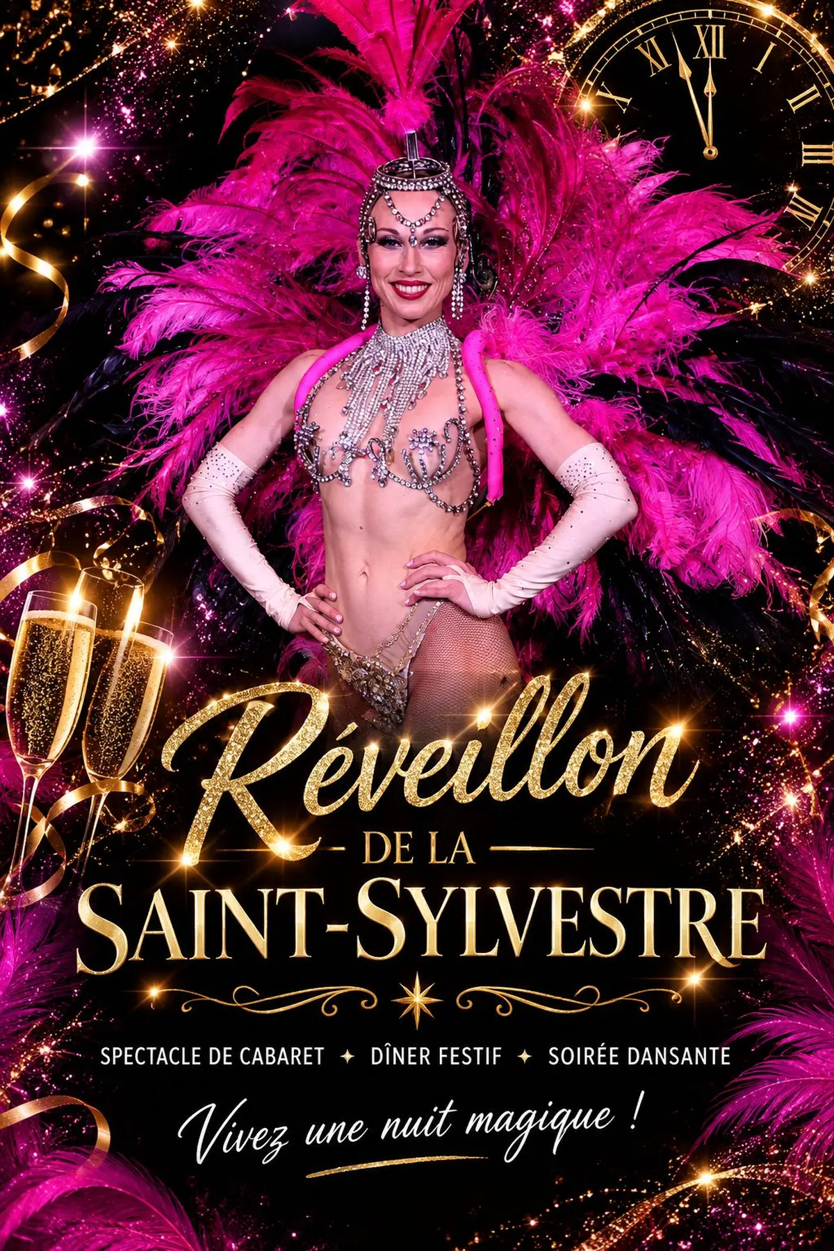 REVEILLON DE LA ST SYLVESTRE - Cabaret Les soirées du Pin - revue SPLENDIDE 