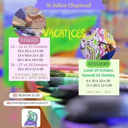 Stage 3 Jours peinture libre - Vacances octobre 2026