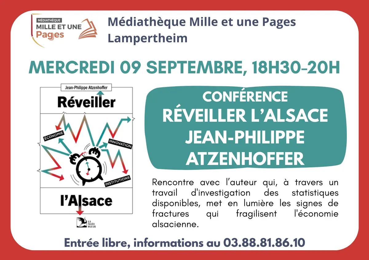 Conférence Réveiller l'Alsace par J.-P. Atzenhoffer - Médiathèque Lampertheim