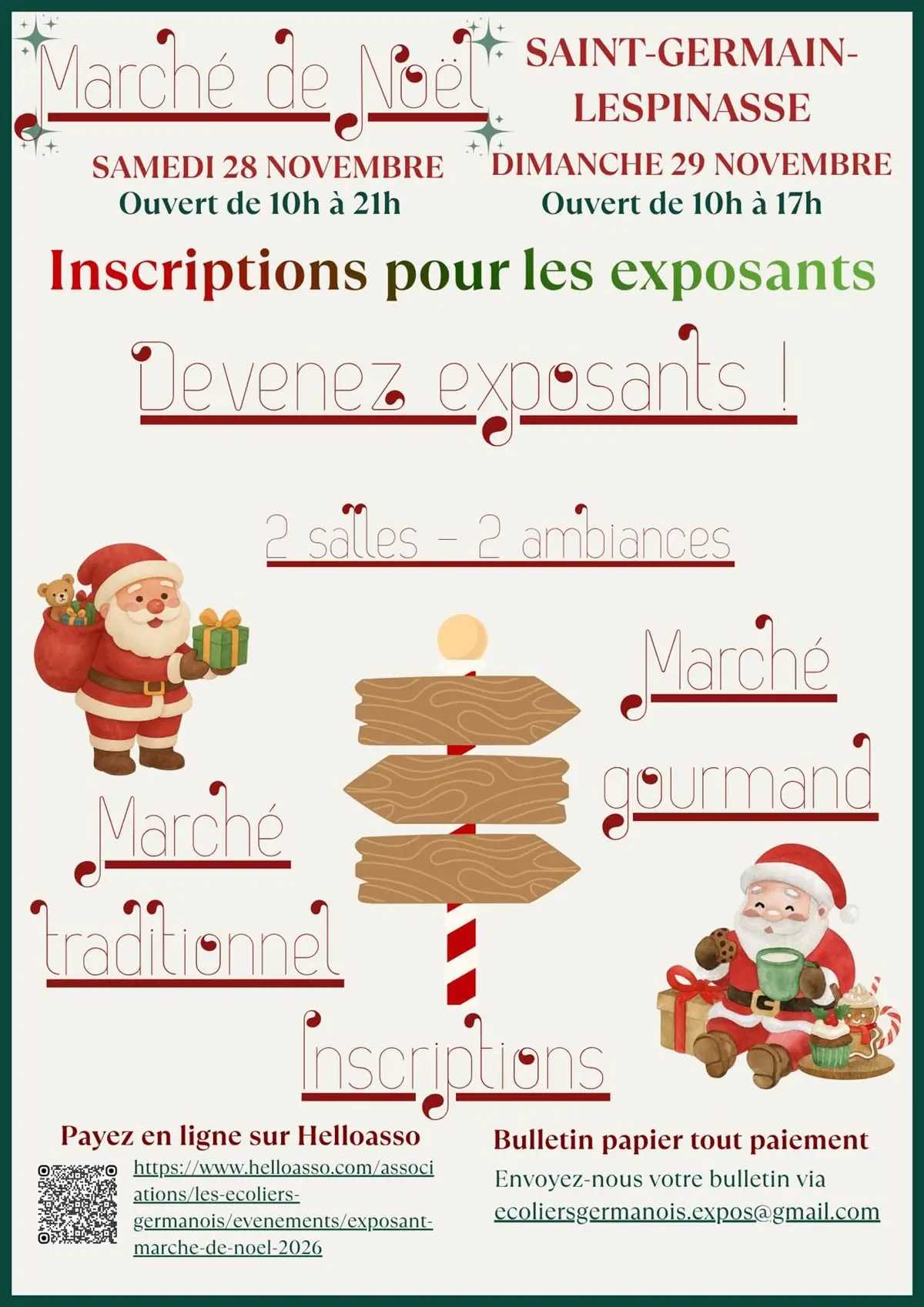 Marché de Noël à Saint Germain Lespinasse  les 28 et 29 Novembre 2026 (42640)