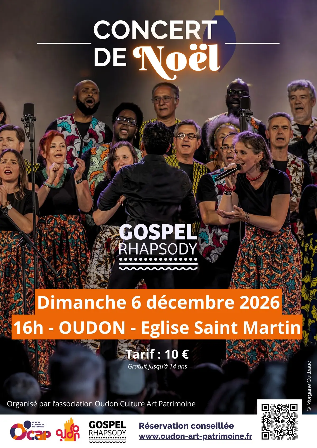 Concert de noël à Oudon avec la chorale Gospel Rhapsody