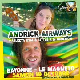 Andrick Airways en live au Magnéto avec Selecta Bym, Little R & Nadixion